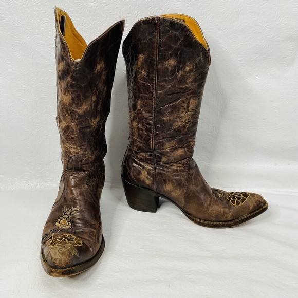 Old Gringo Shoes Old Gringo Womens 95 Distressed Brown Cowboy Boots
